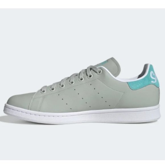 Adidas Stan Smith Men’s Shoes Ash Silver/Easy Mint/Cloud White Size US 10 ½ NWT - Picture 3 of 16